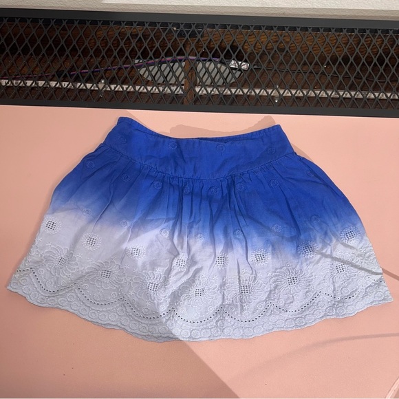 Lucky Brand Other - Lucky Brand Toddler Girl's Skirt Size 4 Embroidered Stretch Block Sky Blue